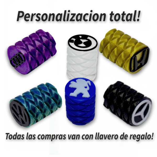 Set X4 Tapas De Válvula Neumático Marca Y Color A Elección