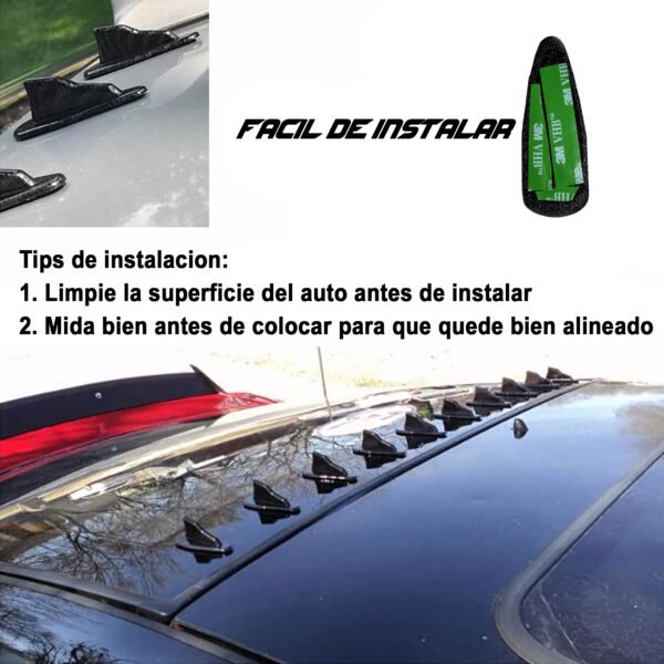 Kit 10 Difusores Aerodinámicos Para Techo De Auto Estilo Evo